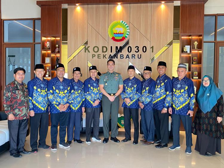 Perkuat Sinergi, PDM Pekanbaru Bertandang ke Kodim 0301 Pekanbaru