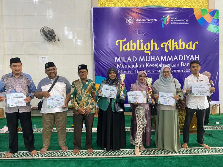 MI Muhammadiyah 2 dan SMP Muhammadiyah 4 Pekanbaru Raih Juara 1 pada Semarak Milad Ke-113 Muhammadiyah