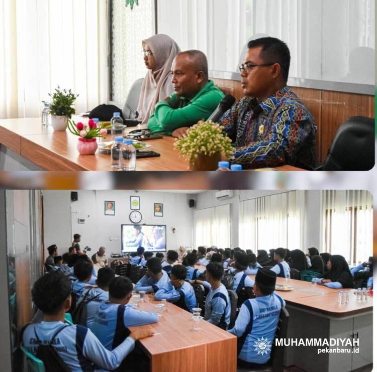 56 Santri MBS Hamka Kampar Kunjungi SMK Muhammadiyah 3, Kenali Dunia Pendidikan Kejuruan berkemajuan