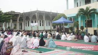 Ratusan Jamaah Padati Shalat Idul Adha di Lapangan SMP Plus Muhammadiyah Tualang