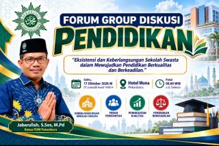 Ketua PDM Pekanbaru: Sekolah Negeri dan Swasta Harus Menjadi Mitra,  Bukan Pesaing